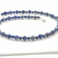 Halskette aus einen natürlichen Jasper Stein "See blau Meer" Bild 2