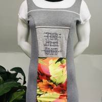 Farbenfrohes Designer Kleid _ Fashion Art Print _100% Baumwolle _Jersey T- Shirt Kurzarm sportlich Bild 4