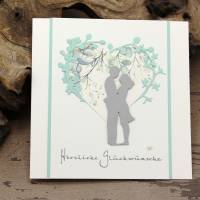 Hochzeitskarte, Glückwunschkarte zur Hochzeit, Karte für ein Brautpaar Bild 1