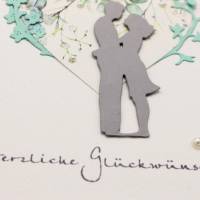 Hochzeitskarte, Glückwunschkarte zur Hochzeit, Karte für ein Brautpaar Bild 3