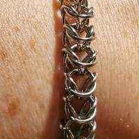 Chainmaille Edelstahl Armband aus einzelnen Ringen Bild 1