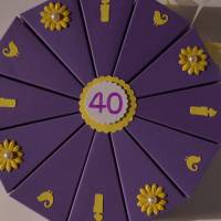 A1 Geldgeschenk, Geschenk zum 40. Geburtstag, Geldgeschenkverpackung,  Geschenkschachtel zum Geburtstag,Geburtstagskind Bild 1