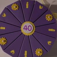A1 Geldgeschenk, Geschenk zum 40. Geburtstag, Geldgeschenkverpackung,  Geschenkschachtel zum Geburtstag,Geburtstagskind Bild 2