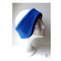 Zum Wenden! Stirnband / Kopfband / Hutband ~ blau/dunkelblau / Gr.: M - L Bild 1
