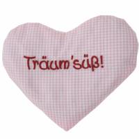 Wärmekissen Herz 15x17cm mit Spruch Träum süß - Körnerkissen in Herzform mit Rapsfüllung - verschiedene Farben Bild 5