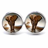 Ohrstecker Ohrhänger Clipse Elefant Lieblingstier - verschiedene Größen - Edelstahl - Geschenkidee Just Trisha Bild 1