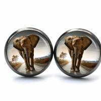 Ohrstecker Ohrhänger Clipse Elefant Lieblingstier - verschiedene Größen - Edelstahl - Geschenkidee Just Trisha Bild 2