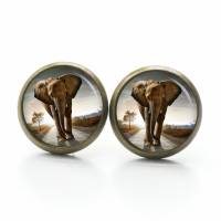 Ohrstecker Ohrhänger Clipse Elefant Lieblingstier - verschiedene Größen - Edelstahl - Geschenkidee Just Trisha Bild 3