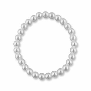 Brautschmuck Armband, Perlenarmband weiß creme, Kleine Perlen, Stretcharmband, Gummizug, Hochzeitsschmuck, Brautarmband Bild 1