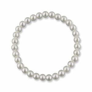 Brautschmuck Armband, Perlenarmband weiß creme, Kleine Perlen, Stretcharmband, Gummizug, Hochzeitsschmuck, Brautarmband Bild 2