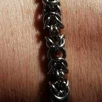 Chainmaille Edelstahl Armband aus einzelnen Ringen Bild 2