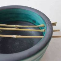 Handgefertigte Seifenschale mit Bambus Ablage Bild 3