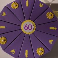 A1 Geldgeschenk, Geschenk zum 60. Geburtstag, Geldgeschenkverpackung,  Geschenkschachtel zum Geburtstag,Geburtstagskind Bild 2