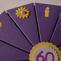 A1 Geldgeschenk, Geschenk zum 60. Geburtstag, Geldgeschenkverpackung,  Geschenkschachtel zum Geburtstag,Geburtstagskind Bild 3