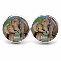 Ohrstecker Ohrhänger Clips Elefant Babyelefant Lieblingstier - verschiedene Größen - Edelstahl - Geschenkidee Bild 1