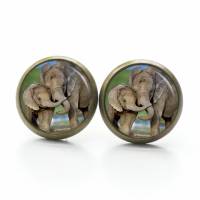 Ohrstecker Ohrhänger Clips Elefant Babyelefant Lieblingstier - verschiedene Größen - Edelstahl - Geschenkidee Bild 3