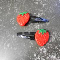Erdbeeren  Haarklammern Haarspangen Bild 1