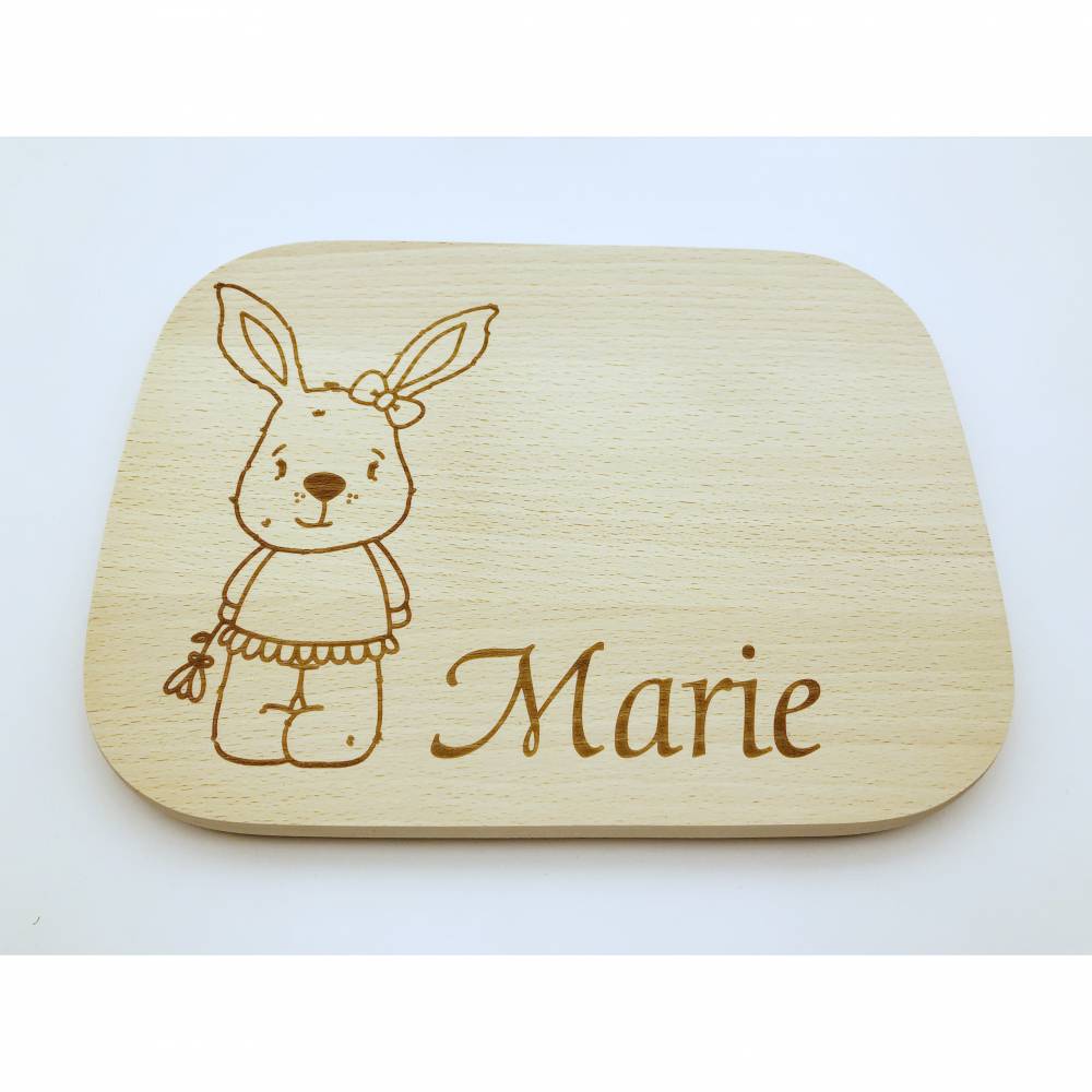 Personalisiertes Frühstücksbrettchen Mit Katzen-Gravur - Aus Ahornholz Für Den Täglichen Gebrauch