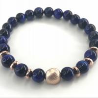 Natursteinperlen-Armband mit Blue Tiger Eye Perlen als Highlight Bild 2