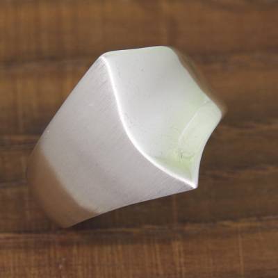 Breiter Ring aus Silber 925/-, Wind