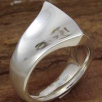 Breiter Ring aus Silber 925/-, Wind Bild 6