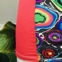Farbenfrohes Designer Kleid _ Fashion Art Print _100% Baumwolle _Jersey T- Shirt Kurzarm sportlich Bild 7
