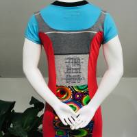 Farbenfrohes Designer Kleid _ Fashion Art Print _100% Baumwolle _Jersey T- Shirt Kurzarm sportlich Bild 8