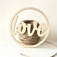 Türkranz "love" aus Holz Bild 1