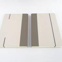 Skizzenbuch, Büttenpapier, wolfs-braun grau-braun, 24,5 x 17 cm, , Notizbuch, handgefertigt Bild 5