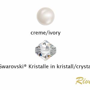 Perlen Armband Süßwasserperlen, Brautarmband echte Perlen, Swarovski Kristalle, Stretcharmband, Armkette, Brautschmuck Bild 2