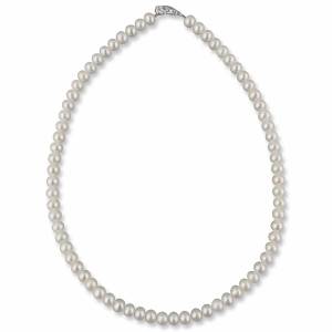 Echte Perlenkette 40 cm, 925 Silber, Süßwasserperlenkette, Schmuck Hochzeit, Zuchtperlenkette, Edle Braut Kette Bild 1