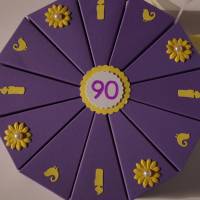 A1 Geldgeschenk, Geschenk zum 90. Geburtstag, Geldgeschenkverpackung,  Geschenkschachtel zum Geburtstag,Geburtstagskind Bild 2