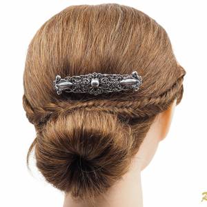 Französische Haarspange Jugendstil, Filigrane Metall Haarspange, Trachten Haarspange Dirndl, Haarschmuck Oktoberfest Bild 3