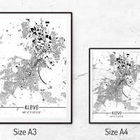 Stadtplan KLEVE - Just a Map I Digitaldruck Stadtkarte citymap City Poster Kunstdruck Stadt Karte Bild 5