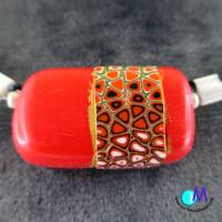 Wechsel-schmuck Magnet Zwischenstück Retro rot für Ketten ART4379 Bild 1