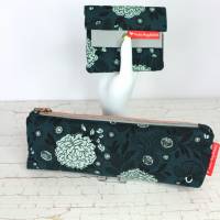 Set Mäppchen und minimalist Wallet mini Gartenglück blau Bild 3