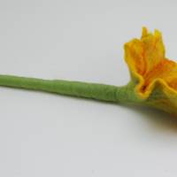 Kugelschreiber dekorativ Blume aus Filz, Geschenkidee für ein besonderes Schreibgerät. Filzblüte Stift, Schreibutensilie Bild 2