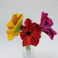 Kugelschreiber dekorativ Blume aus Filz, Geschenkidee für ein besonderes Schreibgerät. Filzblüte Stift, Schreibutensilie Bild 4