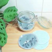 5er Set waschbare Kosmetik- Beauty- Abschmink- Pads aus weicher Baumwolle - Libellen - Zero Waste Bild 3