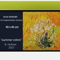 Acryl abstrakt summer colors 40x40 cm Bild 3