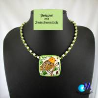 Wechsel-schmuck Magnet Glas-Perlen Collier weiß mit grün Statement-Kette  ART 3884 Bild 8
