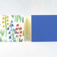 Leporello, Bilderrahmen, Fotoauswahl, Collage, Blumen blau Bild 2