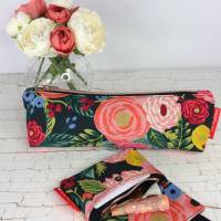 Set Mäppchen und minimalist Wallet mini Blumenprint Bild 1