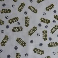 12,90 EUR/m Stoff Baumwolle Star wars auf weiß, Lizenzstoff Bild 1