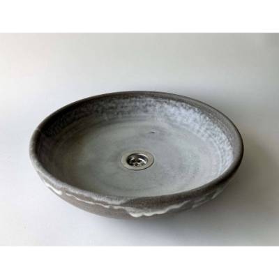 Waschbecken / Grau Ø 36 cm Höhe 9 cm