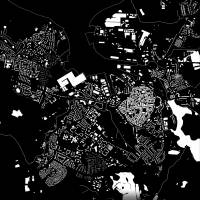 Stadtplan WISMAR - Just a Black Map I Digitaldruck Stadtkarte citymap City Poster Kunstdruck Stadt Karte Bild 3