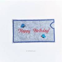 Geschenkverpackung, Schokoladenhülle, Happy Birthday, Dankeschön, Geburtstag, Mitbringsel, Gutscheinverpackung, Umschlag Bild 1