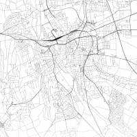 Stadtplan HILDESHEIM - Just a Map I Digitaldruck Stadtkarte citymap City Poster Kunstdruck Stadt Karte Bild 2