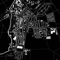 Stadtplan SÖMMERDA - Just a Black Map I Digitaldruck Stadtkarte citymap City Poster Kunstdruck Stadt Karte Bild 4