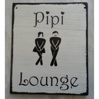 Türschild Pipi Lounge Wanddeko HolzSchild WC Toilette